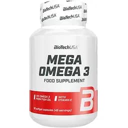 Жирні кислоти BioTech Mega Omega 3, 90 капсул