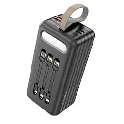 Зовнішній акумулятор Hoco DB21 large display power bank 80000mAh 6 портів 4USB Type-C Lightning - мініатюра 5
