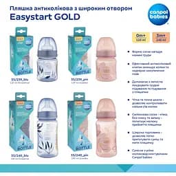Уцінка. Пляшка антиколікова з широким отвором Canpol babies Easystart Gold 240 мл рожева  - мініатюра 8