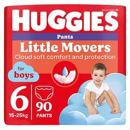 Підгузки-трусики для хлопчиків Huggies Little Movers Pants 6 (15-25 кг) 90 шт.