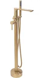 Смеситель для ванны Rea Flores brushed gold напольный REA-B2713 Золотой