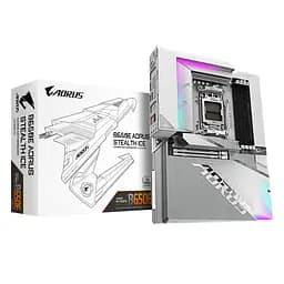 Материнська плата B650E A STEALTH ICE sAM5 B650 4xDDR5 M.2 Wi-Fi BT HDMI DP ATX білий Gigabyte teh0019112 - мініатюра 7