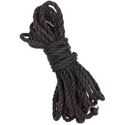 Джутова мотузка BDSM 8 метрів, 6 мм, колір чорний