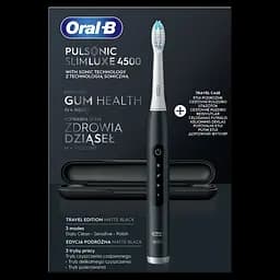 Електрична звукова зубна щітка Oral-B Pulsonic Slim Luxe 4500 + футляр, чорна - мініатюра 2