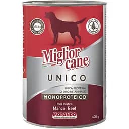 Вологий корм для собак Morando Migliorcane Unico Rustic яловичина 400 г