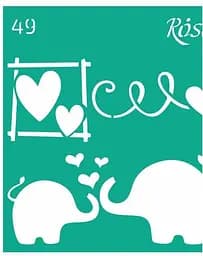 Трафарет багаторазовий самоклеючий №49 9×10см Love Rosa Talent