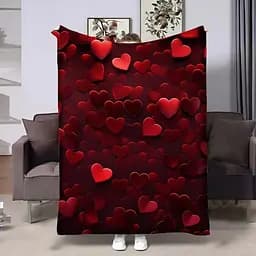 Плед 3D на день закоханих Red Hearts 4467_A 17995 160х200 см