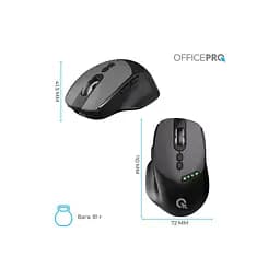 Мишка OfficePro M520B Wireless/Bluetooth Black (M520B) - мініатюра 12