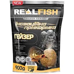 Прикормка Real Fish Silver Series Гейзер Кукуруза-карамель 900 г