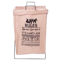 Кошик для білизни Yiwu HP-41-11BE з алюмінієвим каркасом 36х32х52 см бежевий