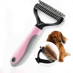 Щітка-гребінець для тварин двостороння Pet Knot Comb для вичісування шерсті котів та собак Рожевий  - мініатюра 4