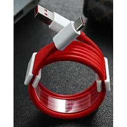 Кабель Dash / Warp Fast Charge 100W / 7.3A 1m USB на Type-C для OnePLus red - мініатюра 8