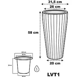 Вазон для квітів Serinova Lilium 9 л білий (40-LVT107204-200100) - мініатюра 3