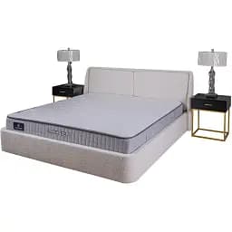 Ліжко двоспальне Frisco Афіна 180х200 см з підйомним механізмом молочне