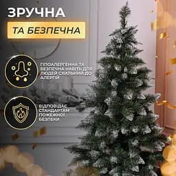 Штучна ялинка LUGI Принцеса 2.2 м, новорічна ялинка із засніженими кінчиками реалістична Преміум KOS-PRNCSS23 - мініатюра 5