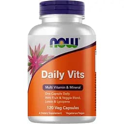 Вітаміни та мінерали NOW Daily Vits, 120 вегакапсул