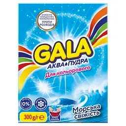 Пральний порошок Gala Аква-Пудра Морська свіжість ручне прання для кольорових речей 300 г - мініатюра 2