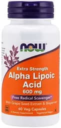 Натуральная добавка NOW Alpha Lipoic Acid 600 mg, 60 вегакапсул