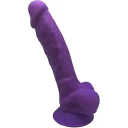 Фалоімітатор SilexD Johnny Purple (MODEL 1 size 7in), двошаровий, силікон + Silexpan, діаметр 3,8 см