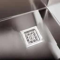 Кухонна мийка Platinum Handmade HSBB PVD з нержавіючої сталі 3.0 мм квадратна 50x50x22 см сіра - мініатюра 4