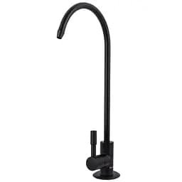 Кран для зворотного осмосу Globus Lux Lazer GLLR-55M-BB чорний матовий змішувач з поворотним виливом для кухні