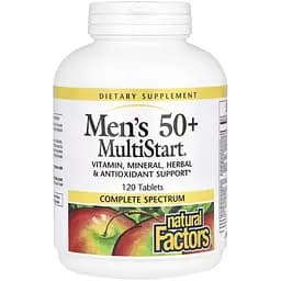 Вітамінно-мінеральний комплекс для чоловіків Natural Factors Men's 50+ MultiStart, 120 таблеток