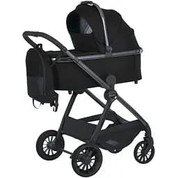 Універсальна коляска 2 в 1 El Camino ME 1183 Riviera Jet Black з рюкзаком, дощовиком та москітною сіткою