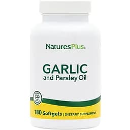 Натуральна добавка Natures Plus Garlic and Parsley Oil, 180 капсул