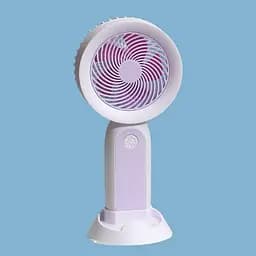 Настільний вентилятор Handheld Fan з підсвіткою, фіолетовий, переносний акумуляторний мінівентилятор