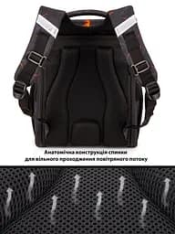 Ортопедичний шкільний рюкзак (ранець) School Standard 6 в 1 для хлопчика 570 гр 14,5 літрів Чорний з помаранчевим - мініатюра 8