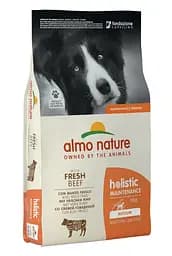 Сухий корм для дорослих собак середніх порід Almo Nature (Альмо Натюр) Holistic зі свіжою яловичиною 12 кг