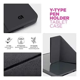 Чохол-книжка для планшета Xiaomi Redmi Pad Pro Poco Pad, Y-Type PEN, чорний, магнітний, з тримачем для стилуса, протиударний, обкладинка з функцією підставки, екошкіра + ТПУ, функція автоматичного пробудження/сну, ArmorStandart (ARM85542) - мініатюра 8