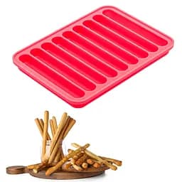 Форма силіконова для випічки хлібних паличок Гриссіні 15х11х1 см, A-plus Червоний 86256