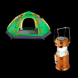 Автоматическая палатка - Smart Camp ( 4-х местная ) + Универсальный фонарь туриста 3 в 1