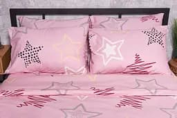 Комплект постільної білизни Moon&Star Бязь Gold Люкс Alpha Pink Дитячий 110x140 см наволочки 2x40x40 см - мініатюра 3