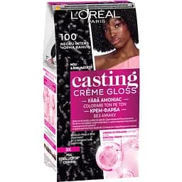 Фарба-догляд для волосся без аміаку L'Oreal Paris Casting Creme Gloss відтінок 100 Чорна Ваніль 120 мл (A6269376)
