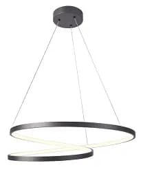 Люстра підвісна світлодіодна кругла Goldlux 328175 Zefira 60 Led 1x52W 4000K 4900Lm IP20 Антрацит - мініатюра 3