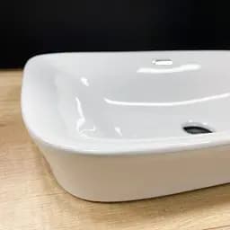 Умивальник VBI Melitto white врізний VBI-018018, Білий - мініатюра 5