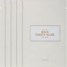 Зволожувальна тканинна маска з екстрактом рису I'm from Rice Sheet Mask 5 шт 20 мл - мініатюра 2