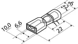 Конектори повністю ізольовані АСКО-УКРЕМ FDFNY 1.25-250 мама 100 шт. (A0060150006) - мініатюра 5