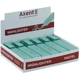 Набір маркерів Axent Highlighter 2537-A 1-5 мм клиноподібний 12 шт. пастель бірюзовий (2537-09-A) - мініатюра 2