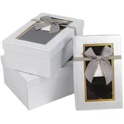 Набор подарочных коробок UFO 1037K-315 Silver 3 шт (1037K-315 Набор 3 шт SILVER прям.)