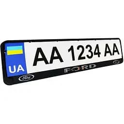 Рамка номерного знака Poputchik пластик з об'ємними літерами Ford 52х13.5х2 см 2 шт