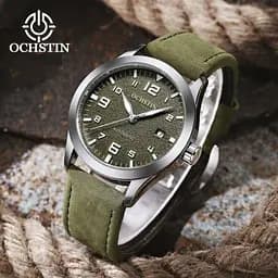 Водостійкий механічний годинник Ochstin Military silver - мініатюра 8