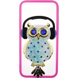 Чохол-накладка Toto TPU Stones Case IPhone X Owl in Headphones Blue