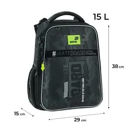 Рюкзак для початкової школи Kite Education каркасний 531 SK8 Board Чорний (K26-531M-2) - мініатюра 3