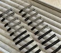 Набір металевих шпильок невидимий для волосся з кристалами 20 шт.