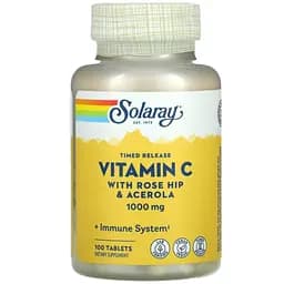 Вітамін С двофазного вивільнення Solaray Vitamin C 1000 мг 100 пігулок