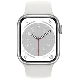 Смарт-годинник Apple Watch Series 8 GPS 41 mm Silver Aluminium Case with White Sport Band - Regular Model A2770 (Grade C) Seller Refurbished - мініатюра 2