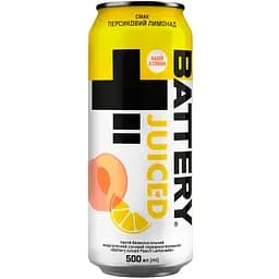 Энергичный напиток Battery Juiced Peach Lemonade безалкогольный соковый среднегазированный 0.5 л